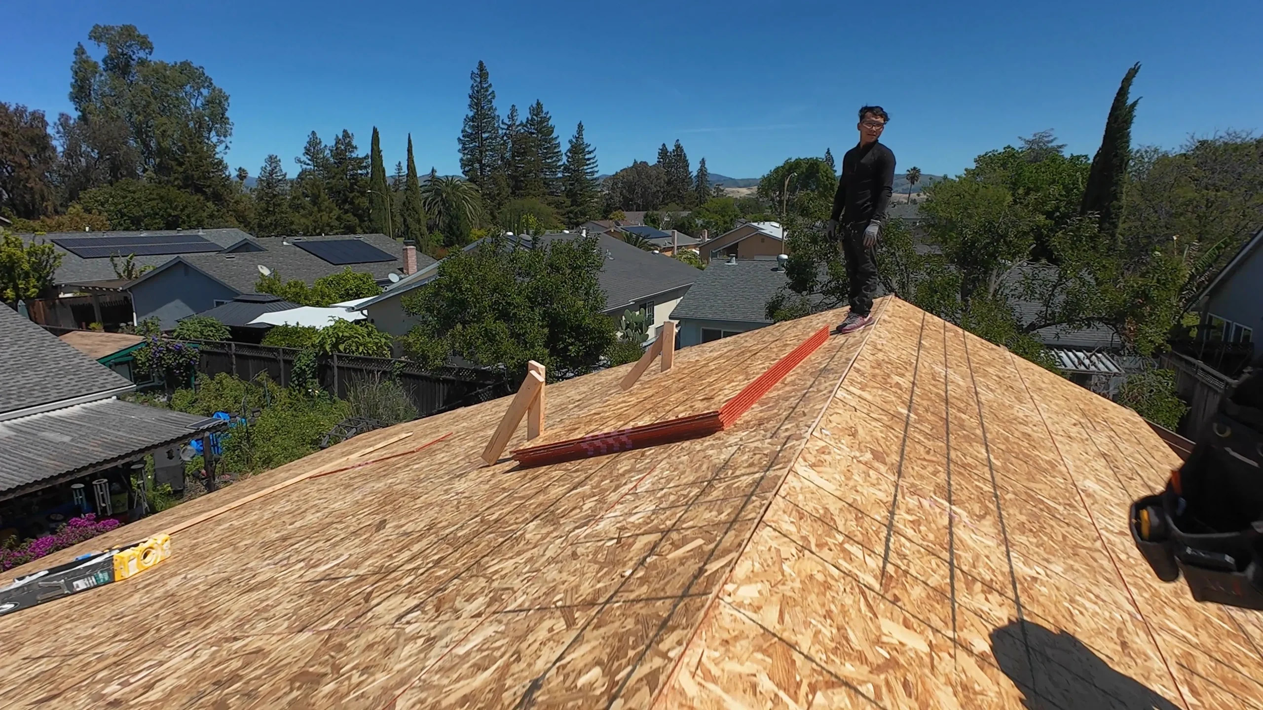 Roofer on New Roof