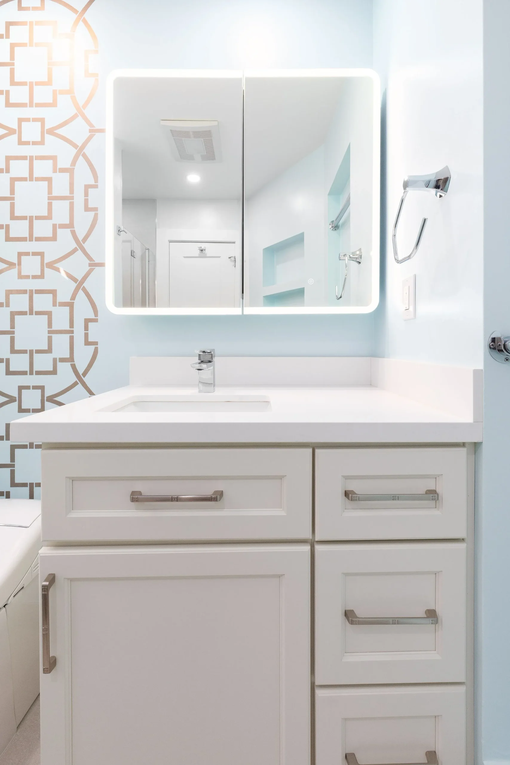 modern bathroom vanity mirror san ramon